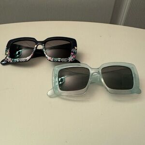 TWO Pairs of Janie and Jack Square Sunglasses, Floral, Ombré, 4+